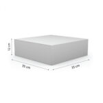 علب كيك لون ابيض 35*35 سم مربع